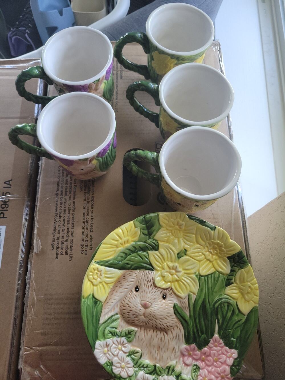 Cracker Barrel Easter Plate And Cup Set